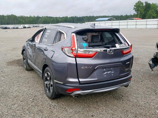 2HKRW2H98HH610568 - 2017 HONDA CR-V TOURI GRAY photo 3