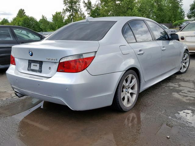 WBANB53516CP00179 - 2006 BMW 550 I GRAY photo 4