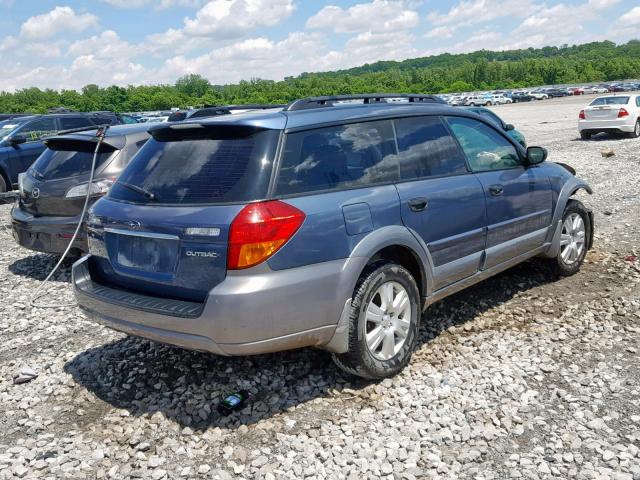 4S4BP61C157374238 - 2005 SUBARU LEGACY OUT BLUE photo 4