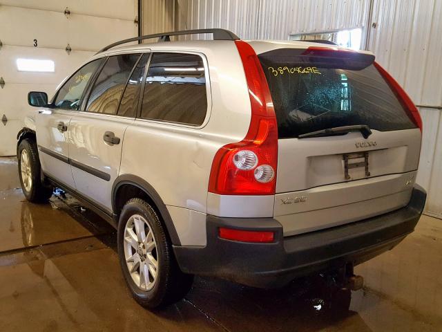 YV1CZ911051140091 - 2005 VOLVO XC90 T6 SILVER photo 3