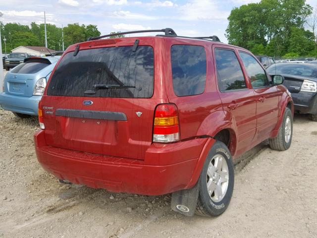 1FMYU94166KA16663 - 2006 FORD ESCAPE LIM RED photo 4