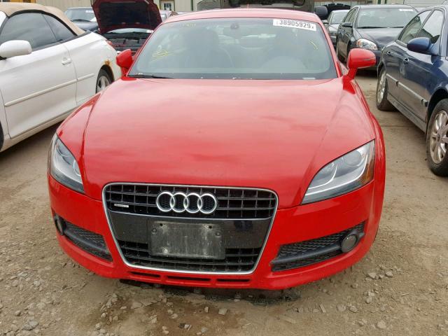 TRUDD38J681002643 - 2008 AUDI TT 3.2 QUA RED photo 9