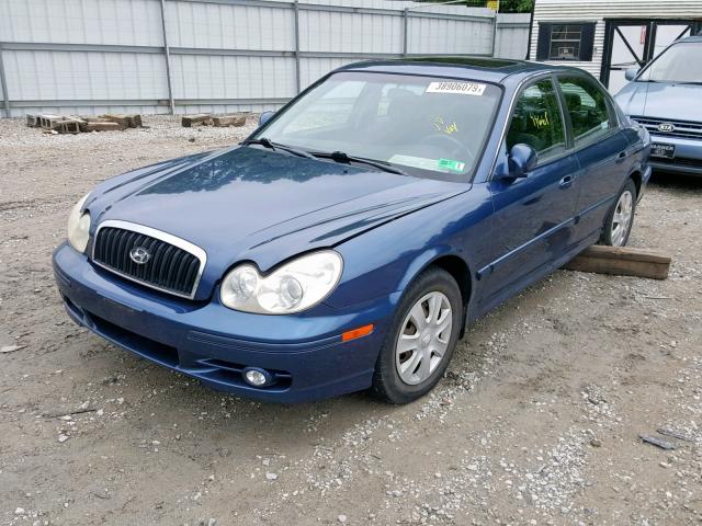 KMHWF25H53A861980 - 2003 HYUNDAI SONATA GL BLUE photo 2