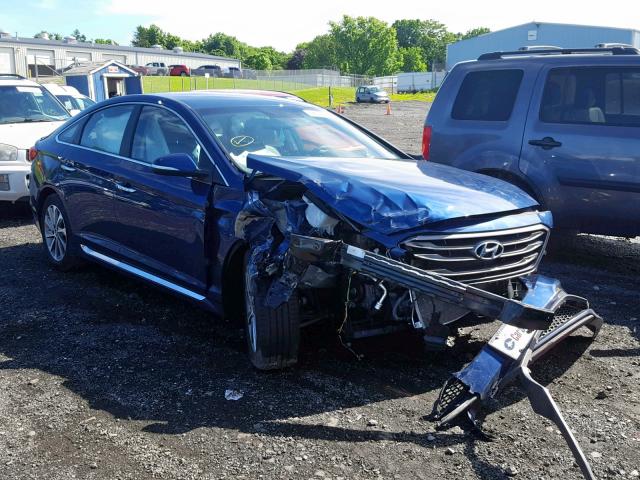 5NPE34AF3GH283465 - 2016 HYUNDAI SONATA SPO BLUE photo 1