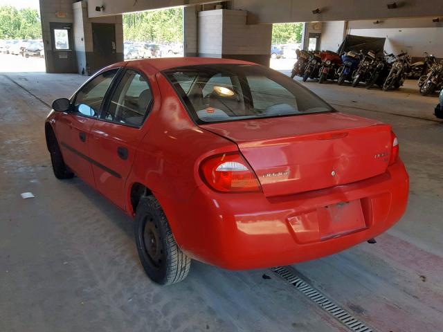 1B3ES26C03D178597 - 2003 DODGE NEON SE RED photo 3