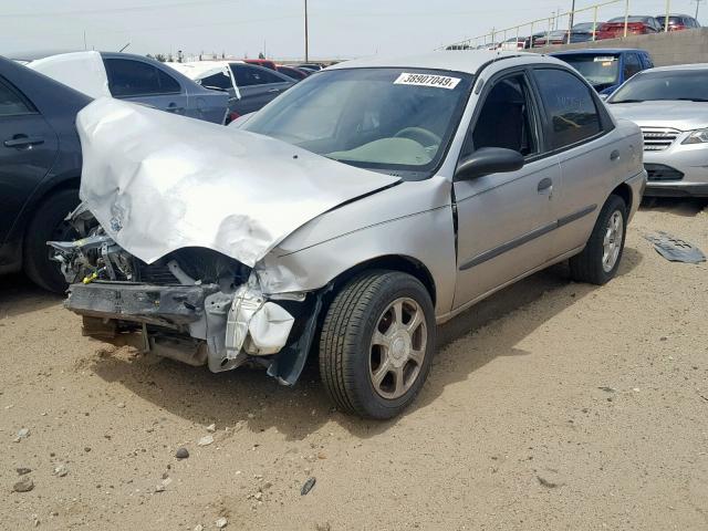 2C1MR522516713386 - 2001 CHEVROLET METRO LSI SILVER photo 2