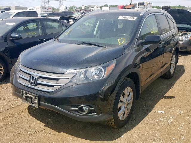 5J6RM4H72DL006434 - 2013 HONDA CR-V EXL BLACK photo 2