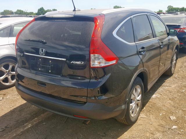 5J6RM4H72DL006434 - 2013 HONDA CR-V EXL BLACK photo 4