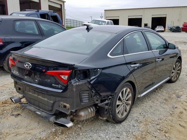 5NPE34AF2GH413767 - 2016 HYUNDAI SONATA SPO BLACK photo 4