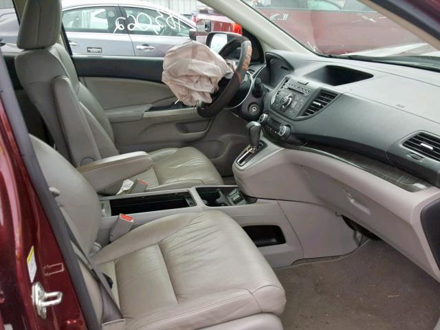 5J6RM3H70DL006894 - 2013 HONDA CR-V EXL BURGUNDY photo 5