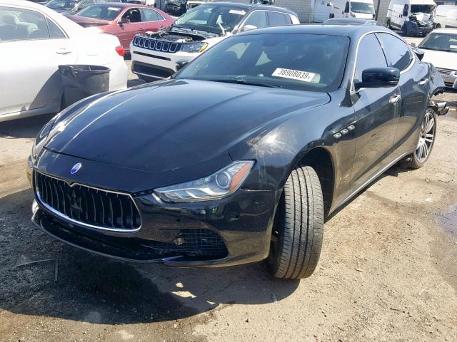 ZAM57XSA0E1106199 - 2014 MASERATI GHIBLI BLACK photo 2