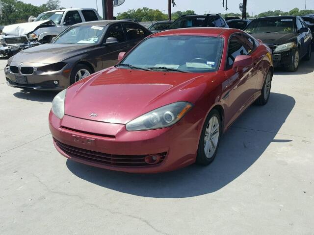 KMHHM66D07U260496 - 2007 HYUNDAI TIBURON GS RED photo 2