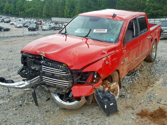 3C6RR7LT1HG659716 - 2017 RAM 1500 SLT RED photo 2