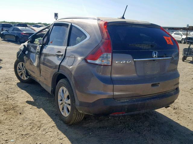 5J6RM4H79DL080062 - 2013 HONDA CR-V EXL CHARCOAL photo 3