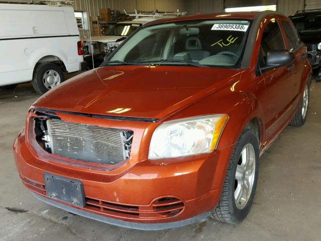 1B3HB48B97D532796 - 2007 DODGE CALIBER SX ORANGE photo 2