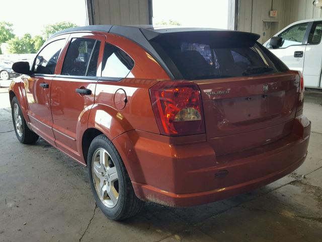 1B3HB48B97D532796 - 2007 DODGE CALIBER SX ORANGE photo 3