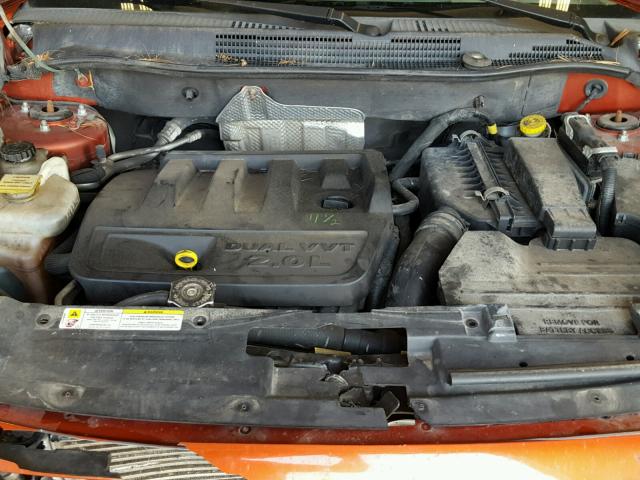 1B3HB48B97D532796 - 2007 DODGE CALIBER SX ORANGE photo 7