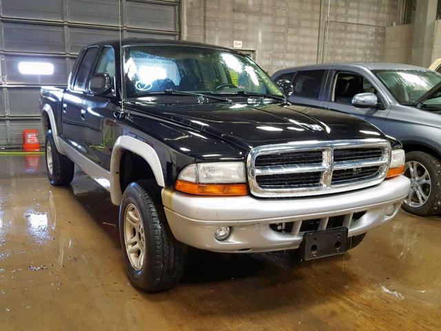 1D7HG48N23S363162 - 2003 DODGE DAKOTA QUA BLACK photo 1