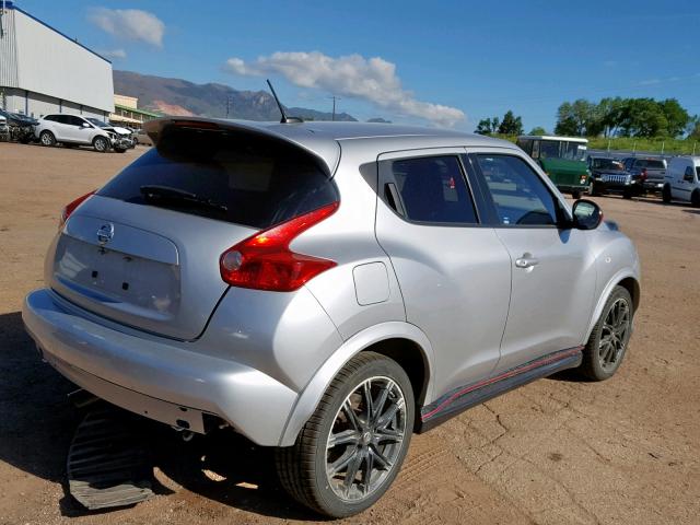 JN8DF5MRXET100493 - 2014 NISSAN JUKE NISMO SILVER photo 4