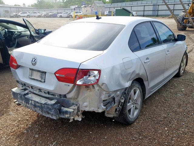 3VW3L7AJ4CM405314 - 2012 VOLKSWAGEN JETTA TDI GRAY photo 4