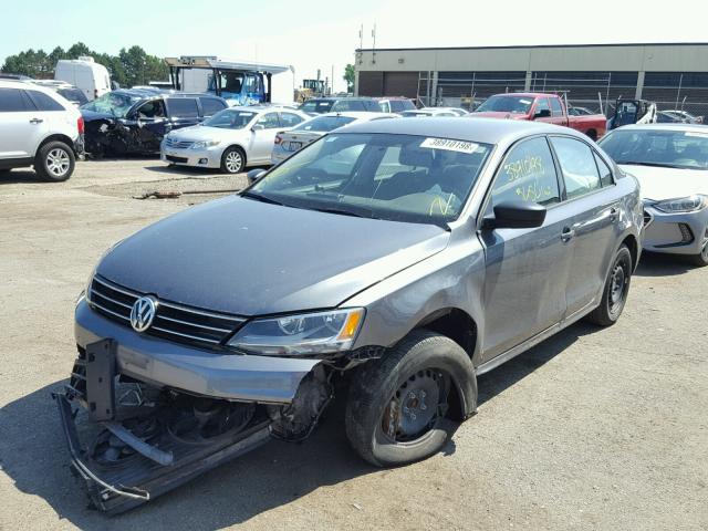 3VW2K7AJ9FM277347 - 2015 VOLKSWAGEN JETTA BASE GRAY photo 2