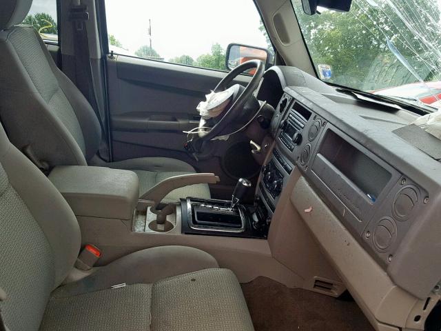 1J8HG48K87C658646 - 2007 JEEP COMMANDER SILVER photo 5