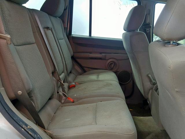 1J8HG48K87C658646 - 2007 JEEP COMMANDER SILVER photo 6