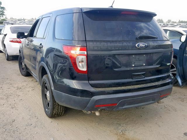 1FM5K8AR0DGC53825 - 2013 FORD EXPLORER P BLACK photo 3