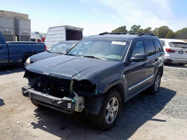 1J4HS58N75C505611 - 2005 JEEP GRAND CHER BLACK photo 2