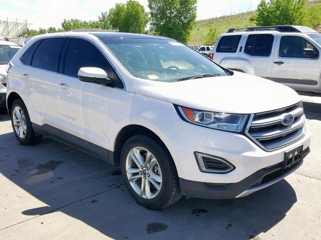 2FMTK4J89FBB77765 - 2015 FORD EDGE SEL WHITE photo 1