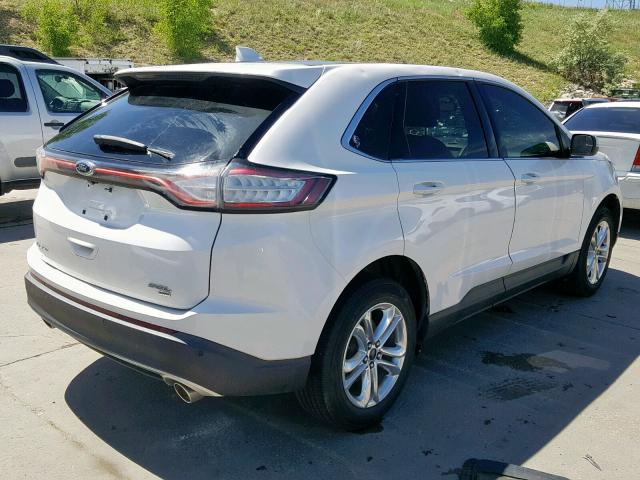 2FMTK4J89FBB77765 - 2015 FORD EDGE SEL WHITE photo 4