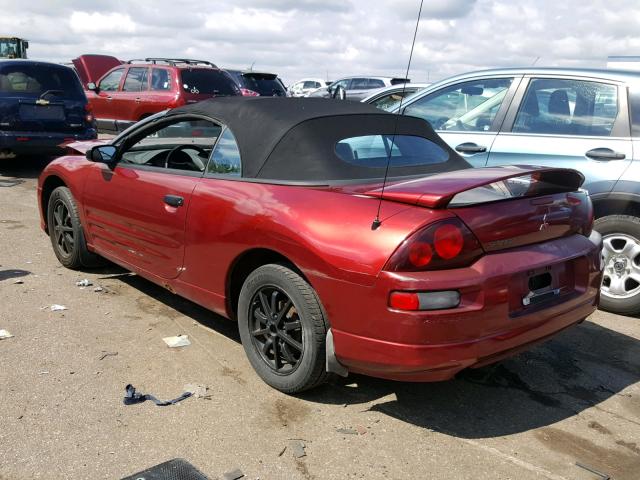 4A3AE45G11E024571 - 2001 MITSUBISHI ECLIPSE SP RED photo 3