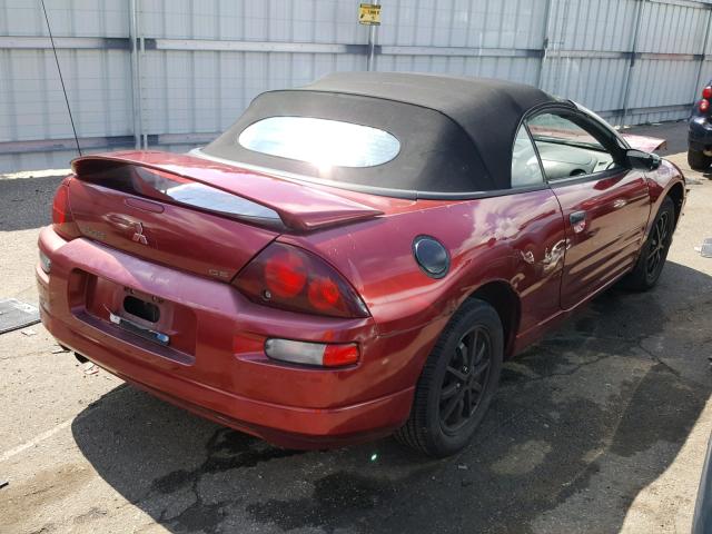 4A3AE45G11E024571 - 2001 MITSUBISHI ECLIPSE SP RED photo 4