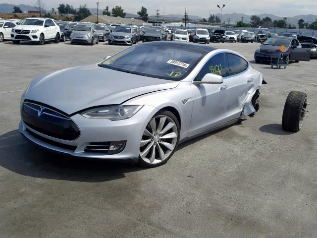 5YJSA1DP2CFP01406 - 2012 TESLA MODEL S فضي صورة 2