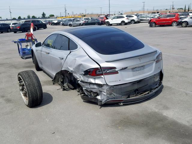 5YJSA1DP2CFP01406 - 2012 TESLA MODEL S فضي صورة 3