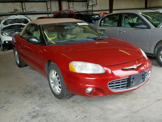 1C3EL55T13N525240 - 2003 CHRYSLER SEBRING LX RED photo 1