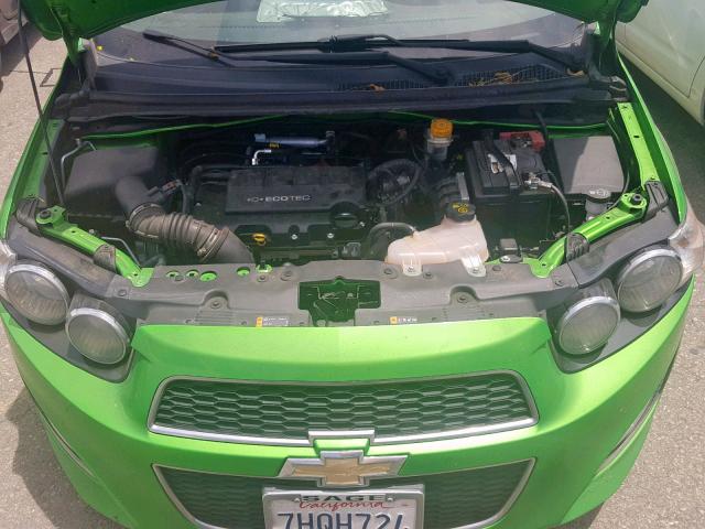 1G1JG6SB7F4115089 - 2015 CHEVROLET SONIC RS GREEN photo 7