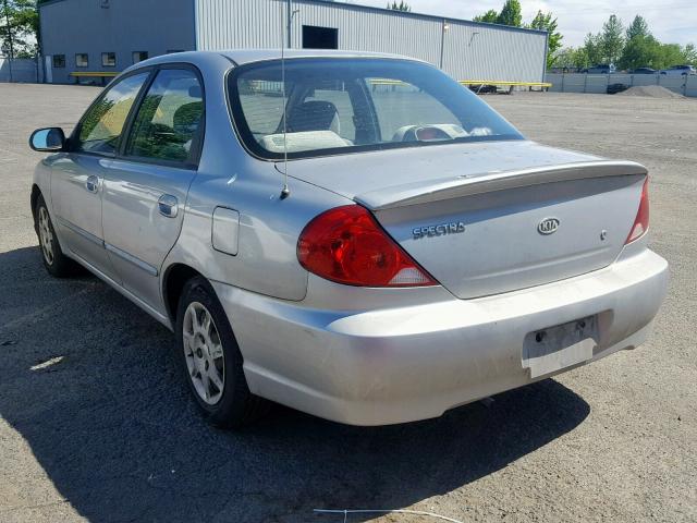 KNAFB121045318769 - 2004 KIA SPECTRA BA SILVER photo 3