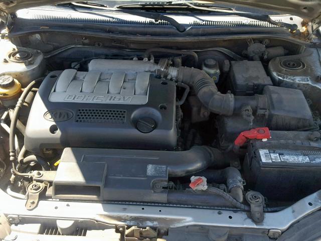 KNAFB121045318769 - 2004 KIA SPECTRA BA SILVER photo 7