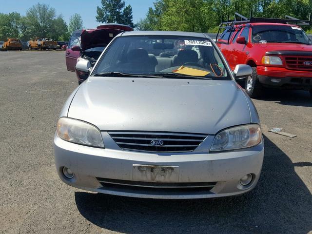 KNAFB121045318769 - 2004 KIA SPECTRA BA SILVER photo 9