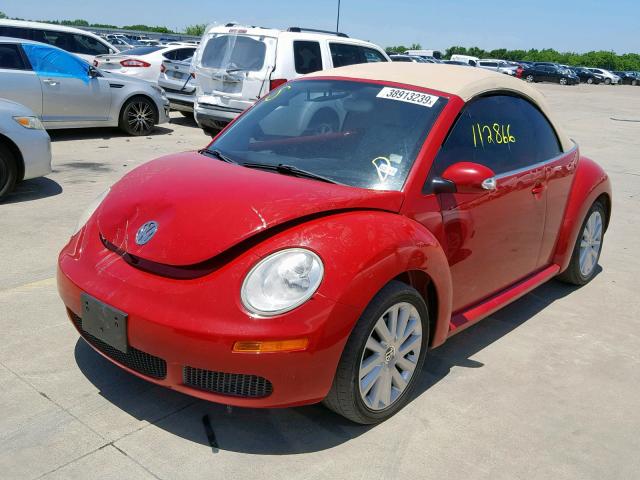 3VWRF31Y18M400179 - 2008 VOLKSWAGEN NEW BEETLE წითელი ფოტო 2