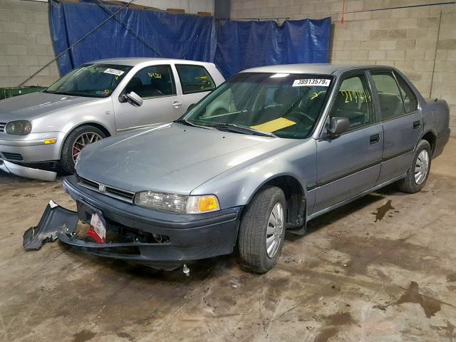 JHMCB7647NC002102 - 1992 HONDA ACCORD DX BLUE photo 2