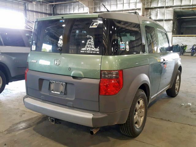 5J6YH28514L021588 - 2004 HONDA ELEMENT EX GREEN photo 4