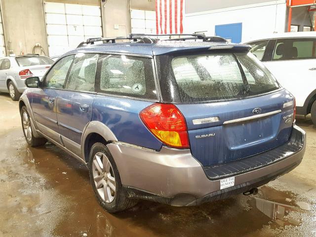 4S4BP86C174309057 - 2007 SUBARU LEGACY OUT BLUE photo 3