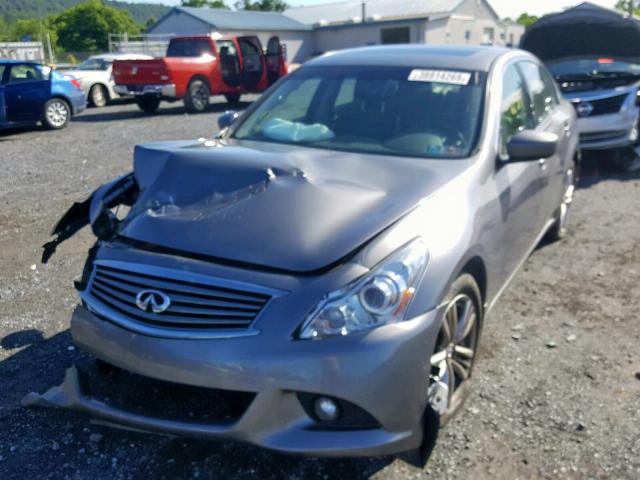 JN1CV6AR3DM767664 - 2013 INFINITI G37 GRAY photo 2