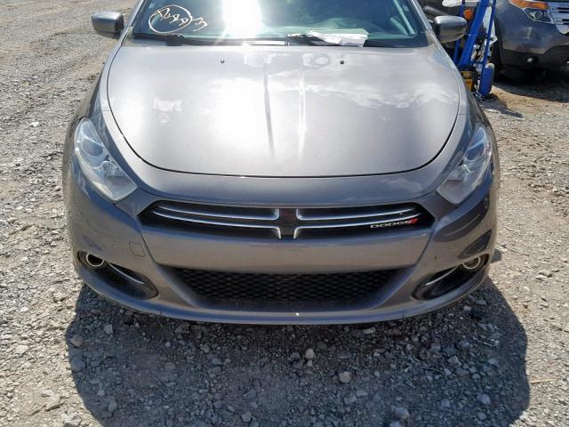 1C3CDFCH4DD202607 - 2013 DODGE DART LIMIT GRAY photo 9