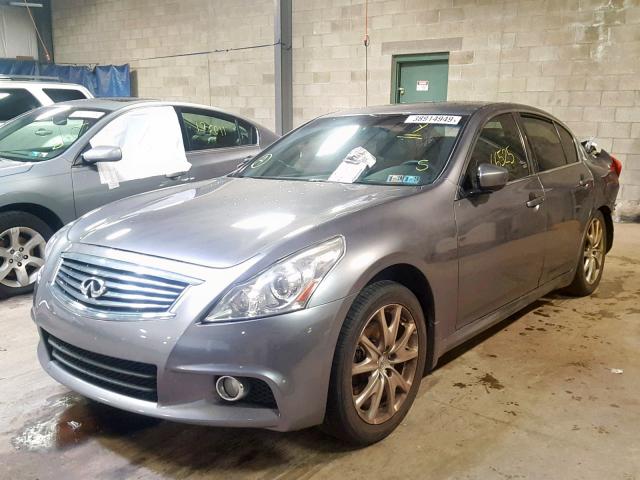 JN1CV6AR2DM754579 - 2013 INFINITI G37 GRAY photo 2