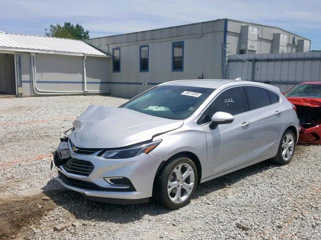 3G1BF6SM1HS566529 - 2017 CHEVROLET CRUZE PREM SILVER photo 2