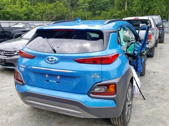 KM8K5CA51KU327780 - 2019 HYUNDAI KONA ULTIM BLUE photo 4