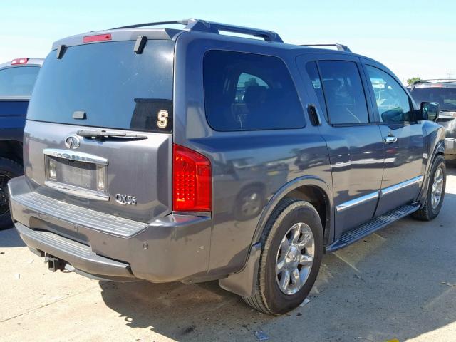 5N3AA08C16N815001 - 2006 INFINITI QX56 GRAY photo 4